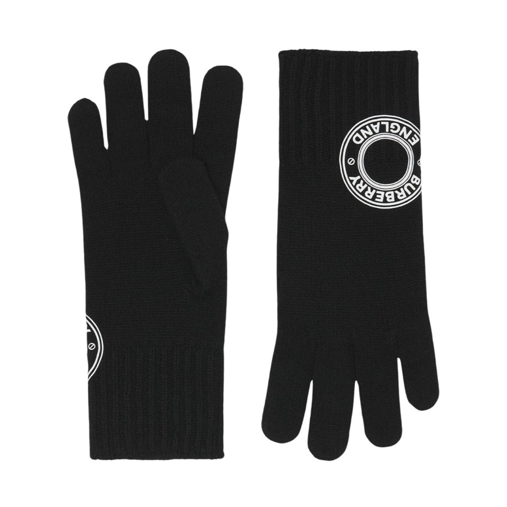BURBERRY CASHMERE LOGO GLOVES